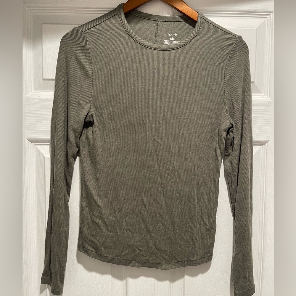 nuuds Olive slinky rib long sleeve